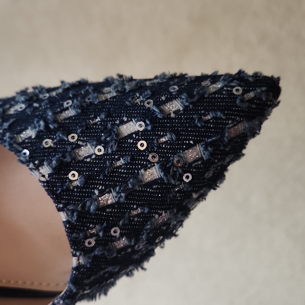 Unilady, Women's Chic Navy Blue Sequin Pointed Toe Heels byCall It Sprg, Sz 8.5 - Picture 10 of 12